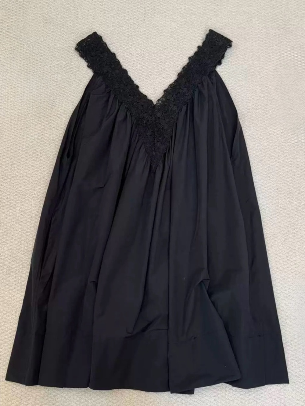 Helsa NWOT Mini Dress With Lace in Tech Poplin - Picture 10 of 12